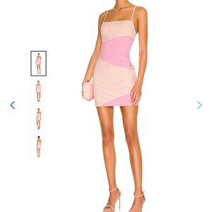 MORE TO COME Audrina Cami Mini Dress in Pink XS NWT